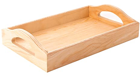 INNSPIRO Bandeja madera de pino rectangular 40x30x6cm.