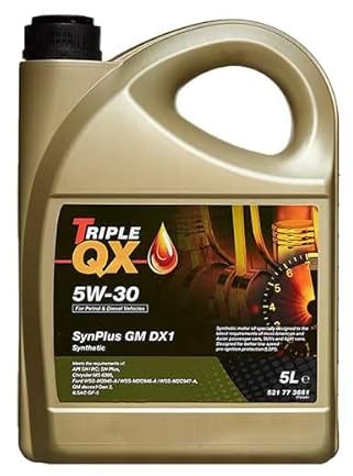 Triple QX 521773661 SynPlus 5L Engine Oil 5 Litre 5W30 GM DX1 Fully Synthetic