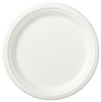 GRADISCO - Set da Tavola ecologici in bagassa usa e getta - Piatti Rotondi in polpa di cellulosa di colore bianco - Piatti da Tavola monouso resistenti ideali per la pizza (200, Ø32)