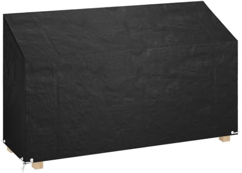 vidaXL Abdeckung für Gartenbank, Abdeckplane Wasserdicht UV-beständig, Schutzhülle mit 12 Ösen, Garnitur Schutzhaube Abdeckplane für Gartenmöbel, 210x70x70/88cm Polyethylen