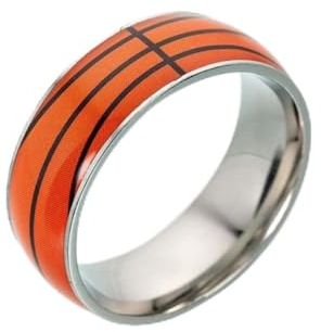 YAHOYA Ballring Baseball Fußball Basketball Rugby Fußball Schmuck Edelstahl Ringe Mode Sport Männlich Einfache Männer Frauen