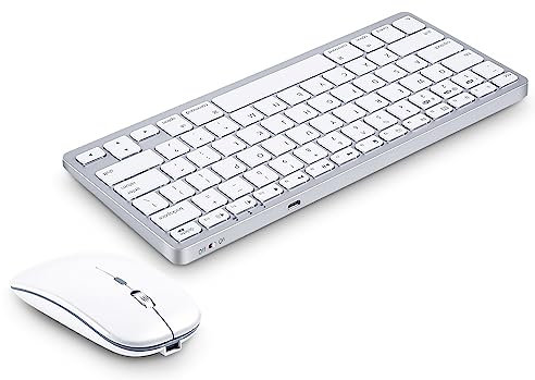 Tastiera e mouse wireless per computer portatili Mac Windows Bluetooth Ricaricabile Tastiere Mouse Compatibile con Apple MacBook iMac Ipad Tablet