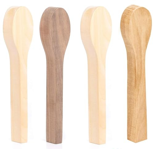 3 Bois a Sculpter Cuillère, Bloc de Bois à Sculpter, Bois Sculpture, Cube Bois,Sculpture Bois kit Sculpture sur Bois Cuillère Tilleul Sculpture Cuillère de Sculpture Sur Bois Vierge