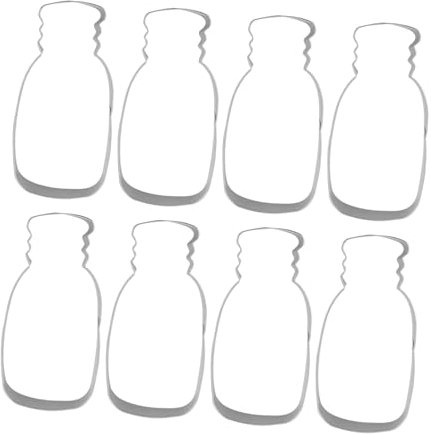 LIFKOME 10 Stück Edelstahl Keksmilchflaschenformen Kreative Backformen Keksbackwerkzeug