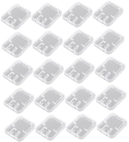 Uonlytech 20 Stücke Transparente Kunststoff-Speicher-aufbewahrungsbehälter Für - Und Micro-speicherkarten Aus Hochwertigem Pp, Langlebig Und Geruchsneutral, Organisieren Und Einfacher Zugrif