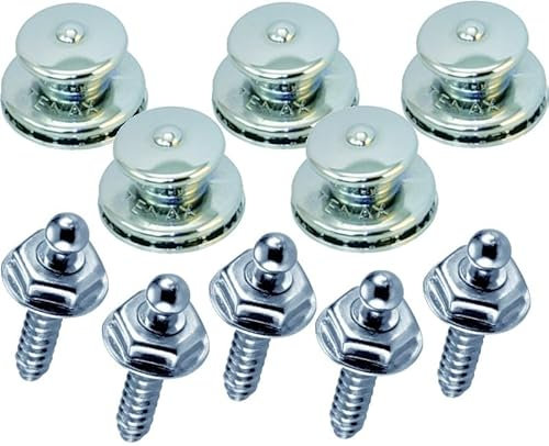 5 Stück TENAX Oberteil mit großer Griffkappe + 5 Stück Schrauben