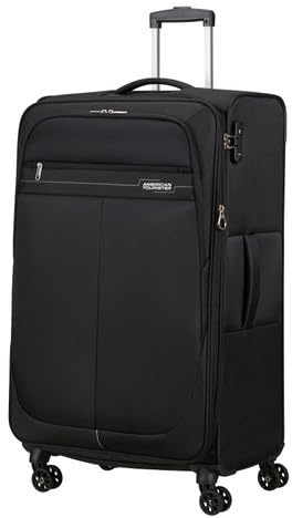 American Tourister Deep Dive Spinner Koffer, groß, erweiterbar, 80 cm, 118 l, Schwarz