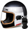 Vintage-Integral-Motorradhelm, DOT/ECE-Geprüft, Moto-Scooter, Retro-Klassiker, Crash-Racing, Rallye-Touring-Motorradhelm, Integralhelme Für Roller Q,XL59-60CM