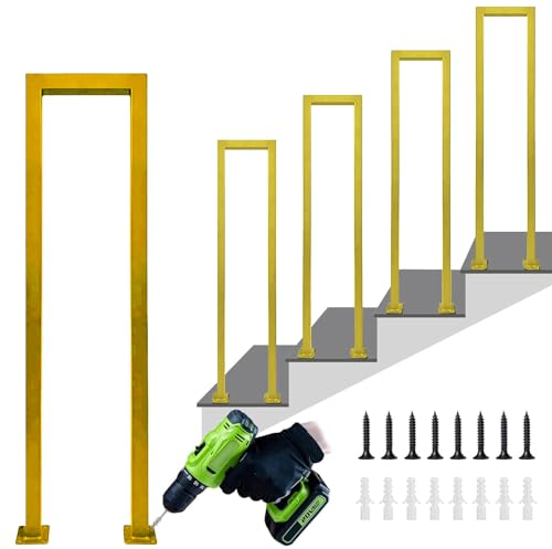 Gorssen Handlauf - Handlaufset.Treppengeländer für den Innen Außen, Wandhandlauf Wohnung Draußen Handläufe Treppen Handlauf Geländer Bausatz Balkon Brüstung,55cm