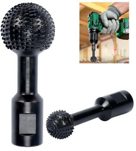 aleawol Pack of 2 Ball Cutter Wood Carving, 25 mm/40 mm Wood Shaper Ball Chisel Carving Grinding Heads Ball Rasp for Angle Grinder for 115/125 mm Angle Grinder