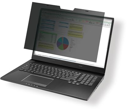 Durable Blickschutzfilter magnetisch für 14‘‘ 16:10 Bildschirme, inkl. Tasche und Reinigungstuch, grau/anthrazit, 513857