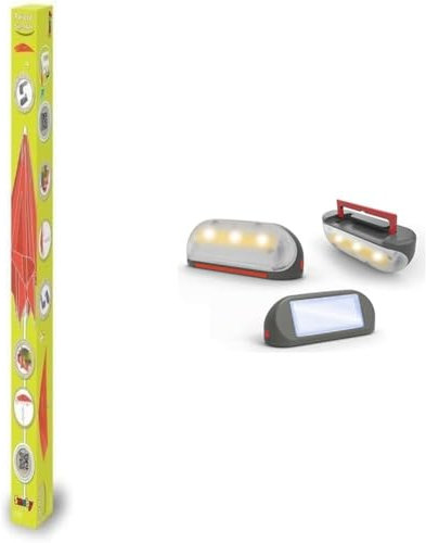 Smoby - Parasol - Accessoire de Maison Hauteur Réglable - 810911 & Lampe Solaire Nomade - Accessoire de Maison Transportable - 810910
