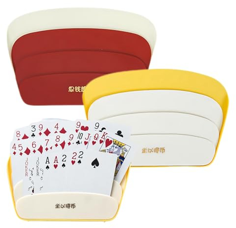 Biluer Support Carte à Jouer, 2 PCS Porte Carte Enfant Un Jeu De Poker pour Se Libérer Les Main