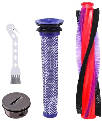 Svitzoot 185mm Spazzola a Rullo per Dyson V6 SV03 DC62 DC58 DC59 SV073 con filtro spazzola di ricambio Rullo di spazzole per Dyson Rullo di spazzole 185 mm per Dyson Aspirapolvere