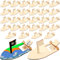 Haconba 36 Pack DIY Wooden Craft Sailboat Unfinished Paintable Wood Boat Model Rubber Band Paddle Sailboat for School DIY Handicraft Projects Birthday Party Family Time