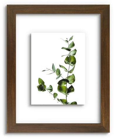 Golden State Art, Schwebender Bilderrahmen, 28,9 x 35,6 cm, brauner Holzrahmen, für Fotos in jeder Größe bis 28,9 x 35,6 cm, gepresster Blumenrahmen mit Befestigungsmaterial – horizontales und
