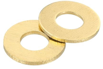 QUARKZMAN M6 Arandela Plana, 50pcs Arandelas de Latón 6x14x1mm (ID*OD*Grosor) Anillo de Junta de Sellado Metálico para Tornillos Tuercas y Pernos