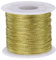 QUARKZMAN Corda in Poliestere 1mm 100 Metri Filo Perline Cerato Corda Lavori Artigianali per Creazione Gioielli Braccialetti Collane Intrecci Macramè Corda Raso, Oro