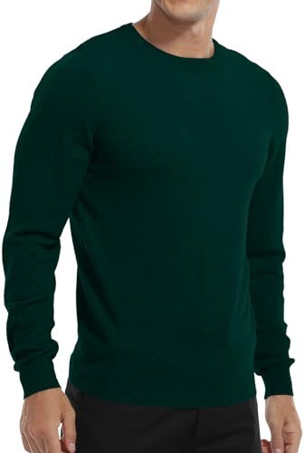 MLANM Men's Long Sleeve Crew Neck Jumper Slim Fit | Soft Fabric, Lightweight & Warm, Perfect for Fall and Winter Layering, Ideal for Daily Wear, Casual Outdoor, Classic Design