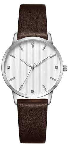 CIVO Damen Uhr Mit Lederarmband: Analog Quarz Wasserdicht Elegant Armbanduhr - Braun
