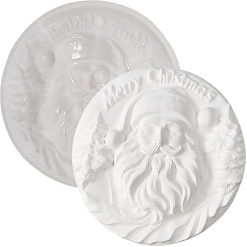 ALEFBET Silikonform Weihnachtsmann, Silikonformen Gießformen Weihnachten, Silikon Gießform Weihnachten, Silikonformen Weihnachten Epoxidharz Formen, Gipsformen zum Gießen