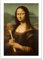 ARTFAVES® Poster - Mona Lisa Klobürste | Wanddeko Wandbild Kunst Modern Witzig | ohne Rahmen | 30 x 40 cm
