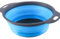 FHISKUNYU Cesta de Frutas Plegable con Escurridor Ajustable, 2 en 1 para Cocina, Juego de 2 Bandejas Plásticas Azules para Lavar y Almacenar Frutas/Verduras