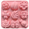Generic 2 Pack Silicone Chocolate & Dessert Moulds, Perfect for Chocolate, Cake, Flower Ice Cube, Soap, Mousse, Muffin, Jelly, Resin, Candle Moulds (Pink)