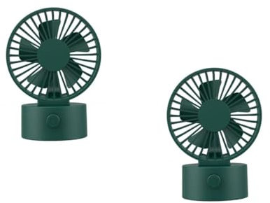 UKCOCO 2piezas Ventilador Usb De Escritorio Velocidades Mini Ventilador Silencioso Portátil Para y Color Verde Diseño y De Limpiar