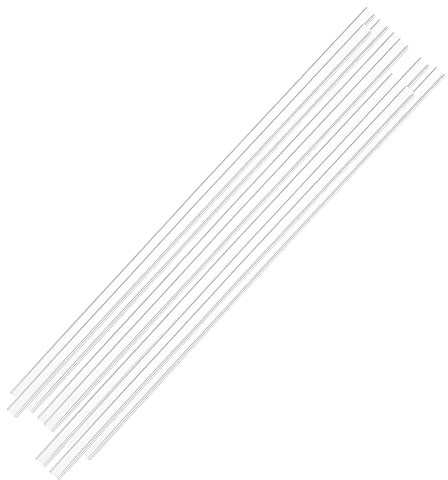 SHERCHPRY 10Pièces Pailles Claires Silicone Réutilisables Longues Flexibles Lot de Pailles Transparentes pour Boissons Cocktails