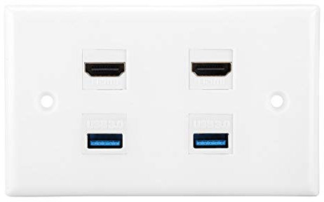 RASTKY Wall Socket 2-Port 2 Port USB3. Coppler Deckungsvideo HDTV -Wandplattenwandelwand und Anschlüsse