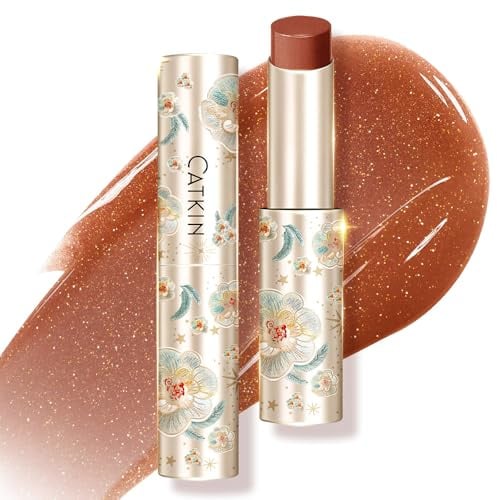 CATKIN Lippenbalsam, 2 in 1 Lippenstift in Balm, lippenpflege mit farbe, Saftiger und Glänzender lippenpflege Lippenstift, Glänzendes Finish für Trockene, Rissige und Spröde Lippen, 3.4g