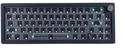 GCemptDMd Mechanical Keyboard Kit 65% Gasket Mount 2.4G Wireless Hot-swappable RGB Backlit Compatible With GMK67(GMK67 black)