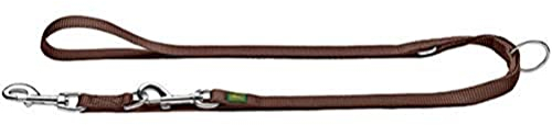 HUNTER Verstellbare Hundeführleine EXTRA LONG, Farbe: braun, 4-fach verstellbar, extra lang, robustes Nylon, pflegeleicht, Größe: 20/300