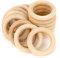 RUBY Holzring,Holzring Hölzern für Basteln DIY Handwerk Ring Anhänger und Anschlussstück Schmuck Machen Spielzeug (55mm)
