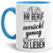 Tassendruck Berufe-Tasse mit Spruch Stark genug um EIN XX zu Sein - Personalisierbar/Individuell/Geschenk-Idee/Witzig/Lustig/Innen & Henkel Hellblau