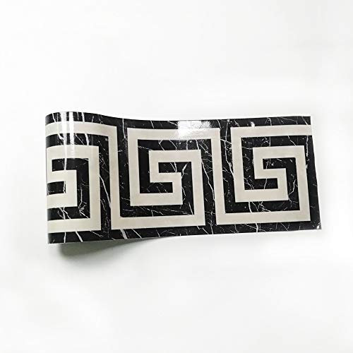 Hava Kolari Bordüre Selbstklebend PVC Tapete Aufkleber, 10M Wandtattoo,Wohnzimmer Küche Bad Bordüre Stciker,Wandbordüre (20 cm * 10 M,#3)