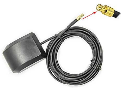 Vecys GPS Antenne 1575,42 MHz MCX Steckeradapter mit 3 m Auto GPS MCX Antennenverlängerungs Kabel RG174 Magnetfuß für Kraftfahrzeuge GPS Navigationssystem GPS Empfänger Auto DVR