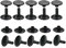 IstaTools Hohlnieten, Doppelkopf, rostfrei, Messing, in 6mm, 7mm, 9mm, 10mm oder 13mm (25, 10x10mm schwarz)