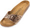 Palado Pantoletten Damen Malta Metallic – gefertigt in Spanien – weiche Veloursleder-Decksohle – robuste EVA-Sohle – edles Metallic-Design Print Schwarz Bronze UK7 - EU40