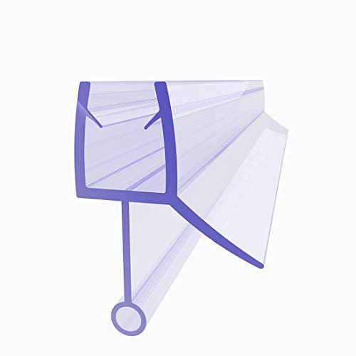 Sirhona - Junta de puerta de ducha, 120 cm, junta de cabina de ducha, junta de repuesto, adecuada para 8 mm de espesor de vidrio, junta de goma, junta de ducha de PVC, con deflector de agua - 02