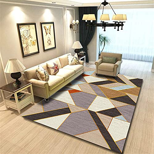 Teppiche teppich boden Modernes geometrisches Design Teppich lila braun Wohnzimmeraccessoires feuchtigkeitsbeständig und abriebfest dekoration wohnung modern teppiche für wohnzimmer teppiche fürs kind