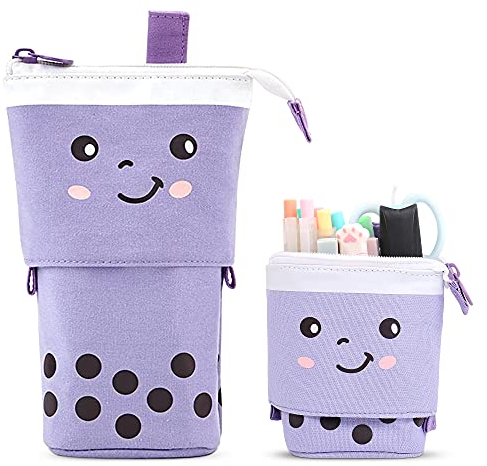 Federmäppchen Mäppchen Cartoon Bleistifthalter Süßer Mäppchen Kosmetiktasche Organisator Stehbleistiftbeutel Tasche Schreibwarenetui Geschenk für Schülerin Teenager Mädchen Erwachsenenschulbüro