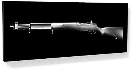 Sense Canvas M1 Garand Gewehr, silberfarben, mittelgroß, 30 x 12 / 1,9 cm
