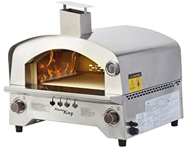 Flame King Propane Gas Pizza & Food Outdoor Oven for Camping, Backyard, Tailgating