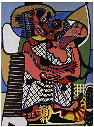 Spiffing Prints Picasso Kunstdruck The Kiss, extragroß, matt, ungerahmt