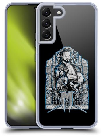Head Case Designs Offizielle WWE Drew McIntyre Poster Kunst D. McIntyre Grafiken Gelhülle [Militärischer Schutzgrad] Kompatibel Mit Samsung Galaxy S22+ 5G Und Kompatibel Mit MagSafe