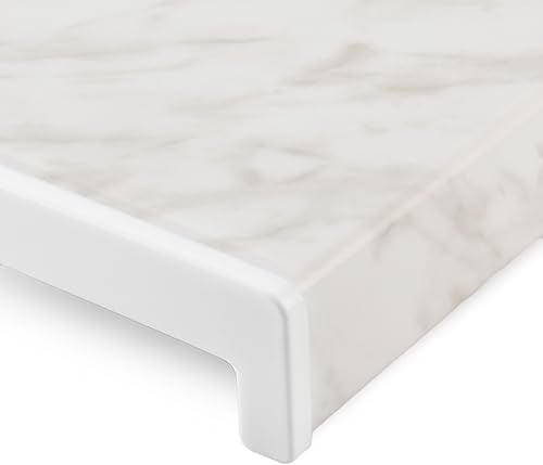 Seiletech.de - Davanzale per finestra in PVC, 15 cm x 140 cm, marmo, per interni, davanzale per interni, al metro, per soggiorno, decorazione, in plastica