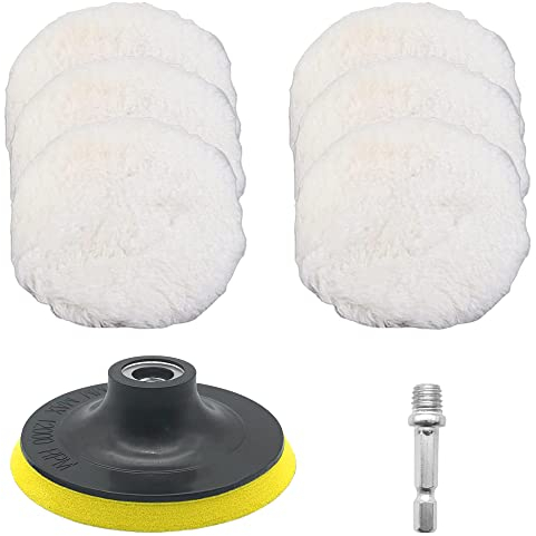 Car Polishing Pad, Used for Car and Cleaning Polishing, with Drill Adapter, 8 Pcs