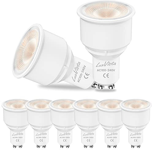 Luxvista GU10 LED Spotlight Bulbs - Non-Dimmable 9W GU10 Long Neck Light Bulbs (80W Halogen Equivalent) Warm White 3000K, 9 Watt 8-Pack